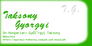 taksony gyorgyi business card
